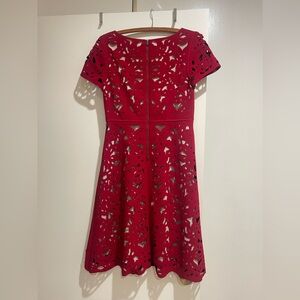 Anthropologie Moulinette Soeurs Red Cutout Dress